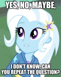 Size: 730x910 | Tagged: safe, edit, edited screencap, imported from derpibooru, screencap, trixie, equestria girls, equestria girls series, forgotten friendship, caption, cropped, image macro, imgflip, malcolm in the middle, song reference, text, they might be giants