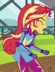 Size: 624x813 | Tagged: safe, imported from derpibooru, screencap, sunset shimmer, equestria girls, friendship games, clothes, cropped, friendship games motocross outfit, friendship games outfit, gloves, motocross outfit, motorcross, motorcycle outfit, solo, tri-cross relay outfit