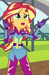 Size: 346x528 | Tagged: safe, imported from derpibooru, screencap, sunset shimmer, equestria girls, friendship games, cropped, friendship games motocross outfit, friendship games outfit, motocross outfit, motorcycle outfit, solo, tri-cross relay outfit