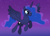 Size: 7923x5658 | Tagged: safe, artist:anime-equestria, imported from derpibooru, princess luna, alicorn, pony, :3, cute, eyeshadow, female, happy, horn, makeup, missing accessory, night, smiling, solo, stars, wings