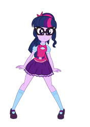 Size: 1778x2514 | Tagged: safe, artist:gmaplay, imported from derpibooru, sci-twi, twilight sparkle, dance magic, equestria girls, spoiler:eqg specials, clothes, cute, glasses, sci-twi outfits, shoes, simple background, socks, solo, transparent background, twiabetes