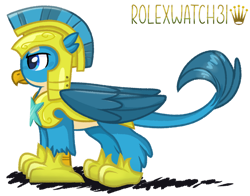 Size: 1280x1005 | Tagged: safe, artist:rolexwatch31, imported from derpibooru, gallus, griffon, the last problem, male, older, older gallus, royal guard, royal guard gallus, solo