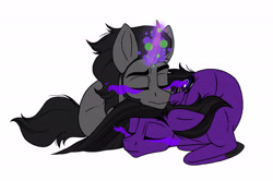 Size: 5467x3638 | Tagged: safe, artist:celestial-rainstorm, imported from derpibooru, king sombra, oc, oc:andrewmeda, pony, absurd resolution, dark magic, lying down, magic, prone, simple background, sleeping, transparent background