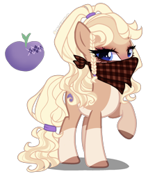 Size: 1300x1524 | Tagged: safe, artist:gihhbloonde, imported from derpibooru, oc, oc only, pony, female, mare, offspring, parent:applejack, parent:trenderhoof, parents:trenderjack, simple background, solo, transparent background