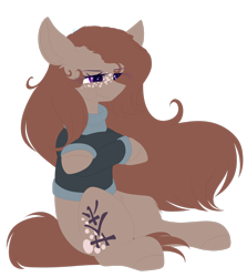 Size: 2312x2594 | Tagged: safe, artist:mediasmile666, imported from derpibooru, oc, oc only, earth pony, pony, crossed arms, female, freckles, high res, mare, simple background, sitting, solo, transparent background