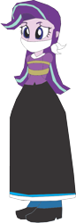 Size: 327x951 | Tagged: safe, artist:caido58, imported from derpibooru, starlight glimmer, equestria girls, arm behind back, bondage, bound and gagged, cloth gag, clothes, gag, long skirt, skirt, solo, tied up, western