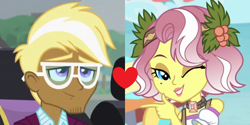 Size: 782x391 | Tagged: safe, edit, edited screencap, imported from derpibooru, screencap, trenderhoof, vignette valencia, equestria girls, equestria girls series, friendship games, rollercoaster of friendship, cropped, female, heart, male, one eye closed, shipping, shipping domino, straight, trenette, wink