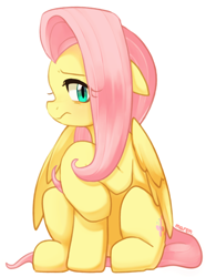 Size: 1976x2658 | Tagged: safe, artist:maren, imported from derpibooru, fluttershy, pegasus, pony, blushing, cute, daaaaaaaaaaaw, female, high res, mare, shyabetes, simple background, solo, white background