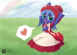 Size: 1407x1000 | Tagged: safe, artist:howxu, imported from derpibooru, princess luna, anthro, cells at work, cute, erythrocyte, female, filly, lunabetes, red blood cell, solo, speech bubble, woona, younger