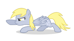 Size: 3600x2000 | Tagged: safe, artist:the smiling pony, imported from derpibooru, derpy hooves, pegasus, pony, .svg available, frown, high res, pointing, side view, simple background, solo, spread wings, squint, svg, transparent background, vector, wings