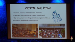 Size: 1280x720 | Tagged: safe, imported from derpibooru, oc, convention, screen, seven years of mlp conventions