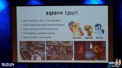 Size: 1280x720 | Tagged: safe, imported from derpibooru, oc, convention, screen, seven years of mlp conventions