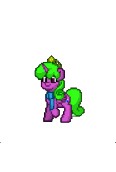 Size: 429x640 | Tagged: safe, artist:altersmay87, artist:rainyponyindo, imported from derpibooru, oc, oc:rainy rainbow, alicorn, pony, pony town, alicorn oc, animated, clothes, crown, cutie mark, gif, horn, jewelry, looking at you, necklace, regalia, scarf, simple background, street, transparent background, walking, wings