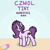 Size: 482x482 | Tagged: safe, artist:czu, imported from derpibooru, oc, oc only, oc:czupone, pony, unicorn, blue background, cute, female, male, mare, micro, no pupils, ocbetes, pencil, simple background, smiling, smol, solo, stallion, text, tiny, tiny ponies