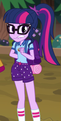 Size: 417x826 | Tagged: safe, imported from derpibooru, screencap, sci-twi, twilight sparkle, equestria girls, legend of everfree, cropped, lip bite, solo