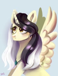 Size: 1000x1300 | Tagged: safe, artist:ske, imported from derpibooru, oc, oc only, alicorn, pony, gift art, solo