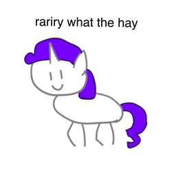 Size: 1280x1280 | Tagged: safe, anonymous artist, imported from derpibooru, rarity, 1000 hours in ms paint, in a nutshell, stylistic suck