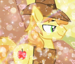 Size: 350x299 | Tagged: safe, edit, edited screencap, imported from derpibooru, screencap, braeburn, earth pony, pony, over a barrel, cute, effects, male, stallion