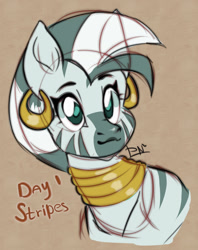 Size: 1280x1618 | Tagged: safe, artist:pledus, imported from derpibooru, zecora, pony, zebra, bust, colored pupils, cute, februpony, female, solo, zecorable