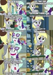 Size: 1080x1518 | Tagged: safe, edit, edited screencap, imported from derpibooru, screencap, derpy hooves, rarity, best gift ever, comic, screencap comic