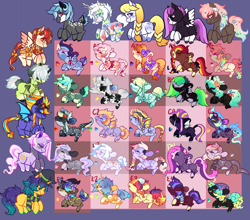 Size: 2160x1900 | Tagged: safe, artist:lavvythejackalope, imported from derpibooru, oc, oc only, bat pony, pegasus, pony, unicorn, base used, bat pony oc, bat wings, eyes closed, hair over eyes, hat, high res, horn, open mouth, pegasus oc, two toned wings, unicorn oc, wings, witch hat