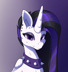 Size: 1700x1800 | Tagged: safe, artist:aquaticvibes, imported from derpibooru, princess celestia, alicorn, pony, between dark and dawn, choker, dyed mane, female, gradient background, mare, punklestia, solo, spiked choker