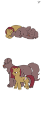 Size: 780x2240 | Tagged: safe, artist:schumette14, imported from derpibooru, oc, oc:corindonna, oc:sam, diamond dog, unicorn, adopted, next generation, story in the source, story included