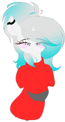 Size: 1591x3000 | Tagged: safe, artist:mediasmile666, imported from derpibooru, oc, oc only, pony, unicorn, bust, clothes, female, mare, simple background, solo, sweater, transparent background