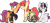 Size: 1085x497 | Tagged: safe, artist:rickysocks, imported from derpibooru, apple bloom, scootaloo, sweetie belle, earth pony, pegasus, pony, unicorn, alternate design, cutie mark crusaders, description is relevant, freckles, lesbian pride flag, older, older apple bloom, older cmc, older scootaloo, older sweetie belle, pride, pride flag, raised hoof, simple background, transparent background, trio, vitiligo, wheelchair