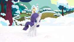 Size: 1920x1080 | Tagged: safe, imported from derpibooru, screencap, rarity, pony, my little pony: pony life, my little pony: stop motion short, snowball fight (short), g4.5, pony life, snow, solo, stop motion