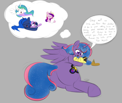 Size: 2788x2362 | Tagged: safe, artist:taurson, imported from derpibooru, princess cadance, princess celestia, princess luna, twilight sparkle, oc, oc:queen galaxia, oc:queen galaxia (bigonionbean), oc:tommy the human, alicorn, pony, adorable face, alicorn oc, alicorn princess, butt, child, colt, commissioner:bigonionbean, cute, cutie mark, dialogue, dream, ethereal mane, ethereal tail, extra thicc, female, flank, fusion, fusion:princess cadance, fusion:princess celestia, fusion:princess luna, fusion:queen galaxia, fusion:twilight sparkle, high res, horn, hugging a pony, large butt, loving embrace, loving gaze, lying down, magic, male, mare, mother and child, mother and son, passed out, plot, puffy cheeks, royalty, sleeping, speech bubble, the ass was fat, thicc ass, thought bubble, twilight sparkle (alicorn), wings, writer:bigonionbean
