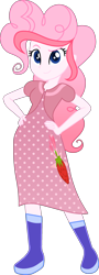 Size: 924x2568 | Tagged: safe, artist:muhammad yunus, artist:tanahgrogot, imported from derpibooru, oc, oc only, oc:strawberries, equestria girls, base used, clothes, equestria girls-ified, female, food, pink body, pink hair, shoes, simple background, smiling, solo, strawberry, transparent background, vector