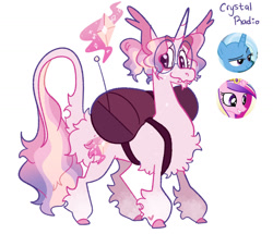 Size: 1280x1099 | Tagged: safe, artist:babypaste, artist:goatpaste, imported from derpibooru, princess cadance, trixie, oc, oc:crystal radio, female, infidelity, lesbian, magical lesbian spawn, offspring, parents:tridance, shipping, tridance