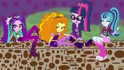 Size: 9216x5184 | Tagged: safe, artist:bigpurplemuppet99, imported from derpibooru, adagio dazzle, aria blaze, sci-twi, sonata dusk, twilight sparkle, equestria girls, rainbow rocks, the dazzlings