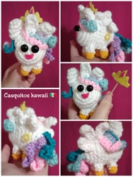 Size: 1024x1365 | Tagged: safe, artist:casquitos kawaii, imported from derpibooru, princess celestia, alicorn, pony, amigurumi, crochet, irl, photo, plushie