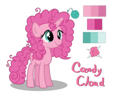 Size: 2156x1632 | Tagged: safe, artist:sarasdream04, imported from derpibooru, oc, oc only, oc:candy cloud, pony, unicorn, female, magical lesbian spawn, not pinkie pie, offspring, parent:fluttershy, parent:pinkie pie, parents:flutterpie, simple background, solo, transparent background