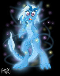 Size: 1800x2300 | Tagged: safe, artist:blood-asp0123, imported from derpibooru, trixie, dragon, dragonified, female, solo, species swap, trixiedragon