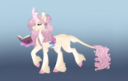 Size: 1280x815 | Tagged: safe, artist:akumajdragon, imported from derpibooru, oc, oc only, pony, unicorn, cloven hooves, magic, magical lesbian spawn, offspring, parent:fluttershy, parent:twilight sparkle, parents:twishy, solo