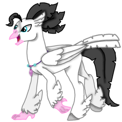 Size: 768x768 | Tagged: safe, artist:agdapl, imported from derpibooru, classical hippogriff, hippogriff, clothes, crossover, jewelry, male, medic, necklace, open mouth, simple background, solo, species swap, team fortress 2, white background