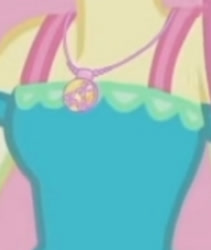 Size: 1920x2275 | Tagged: safe, imported from derpibooru, screencap, fluttershy, equestria girls, equestria girls series, outtakes (episode), boobshot, breasts, cropped, female, geode of fauna, jewelry, magical geodes, necklace, pictures of chests, solo