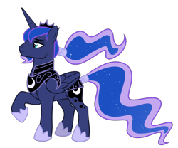Size: 2728x2275 | Tagged: safe, artist:whalepornoz, imported from derpibooru, princess luna, alicorn, pony, armor, crown, high res, jewelry, male, prince artemis, regalia, rule 63, simple background, solo, stallion, transparent background