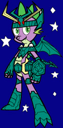 Size: 506x1024 | Tagged: safe, derpibooru exclusive, edit, imported from derpibooru, spike, dragon, armor, belt, older, saint seiya, shield, stars, tail, winged spike, wings