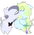 Size: 2256x2316 | Tagged: safe, artist:mediasmile666, imported from derpibooru, oc, oc only, pony, bust, duo, female, floppy ears, high res, jewelry, kissing, mare, pendant, simple background, transparent background