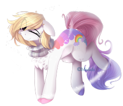 Size: 2633x2278 | Tagged: safe, artist:mediasmile666, imported from derpibooru, oc, oc only, earth pony, pony, chest fluff, coat markings, colored hooves, female, floppy ears, high res, looking at you, mare, one eye closed, simple background, transparent background, wink