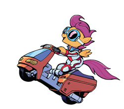 Size: 680x600 | Tagged: safe, artist:caseycoller, edit, idw, imported from derpibooru, scootaloo, pegasus, pony, spoiler:comic, spoiler:the magic of cybertron01, autobot, background removed, cybertron, female, filly, mare, mini-con, scooter, simple background, sunglasses, sureshock, the magic of cybertron, transformers, transparent background