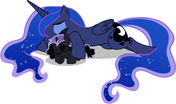 Size: 1280x758 | Tagged: safe, artist:star-gaze-pony, imported from derpibooru, princess luna, oc, oc:twilight craze, pony, female, filly, simple background, transparent background