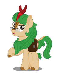 Size: 2692x3526 | Tagged: safe, artist:povitato, imported from derpibooru, oc, oc only, kirin, bag, glasses, high res, kirin oc, male, saddle bag, solo