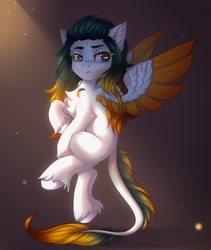 Size: 1732x2048 | Tagged: safe, artist:falafeljake, imported from derpibooru, oc, oc only, pegasus, pony, eyes open, fluffy, flying, pegasus oc, solo, wings