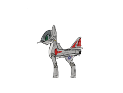 Size: 1600x1200 | Tagged: safe, artist:andromailus, oc, oc only, original species, plane pony, pony, a-4 skyhawk, female, plane, simple background, solo, white background