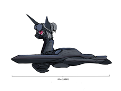 Size: 1600x1200 | Tagged: safe, artist:andromailus, oc, oc only, original species, pony, ace combat, ace combat 7, alicorn (submarine), female, horn, simple background, solo, submarine, submarine pony, white background